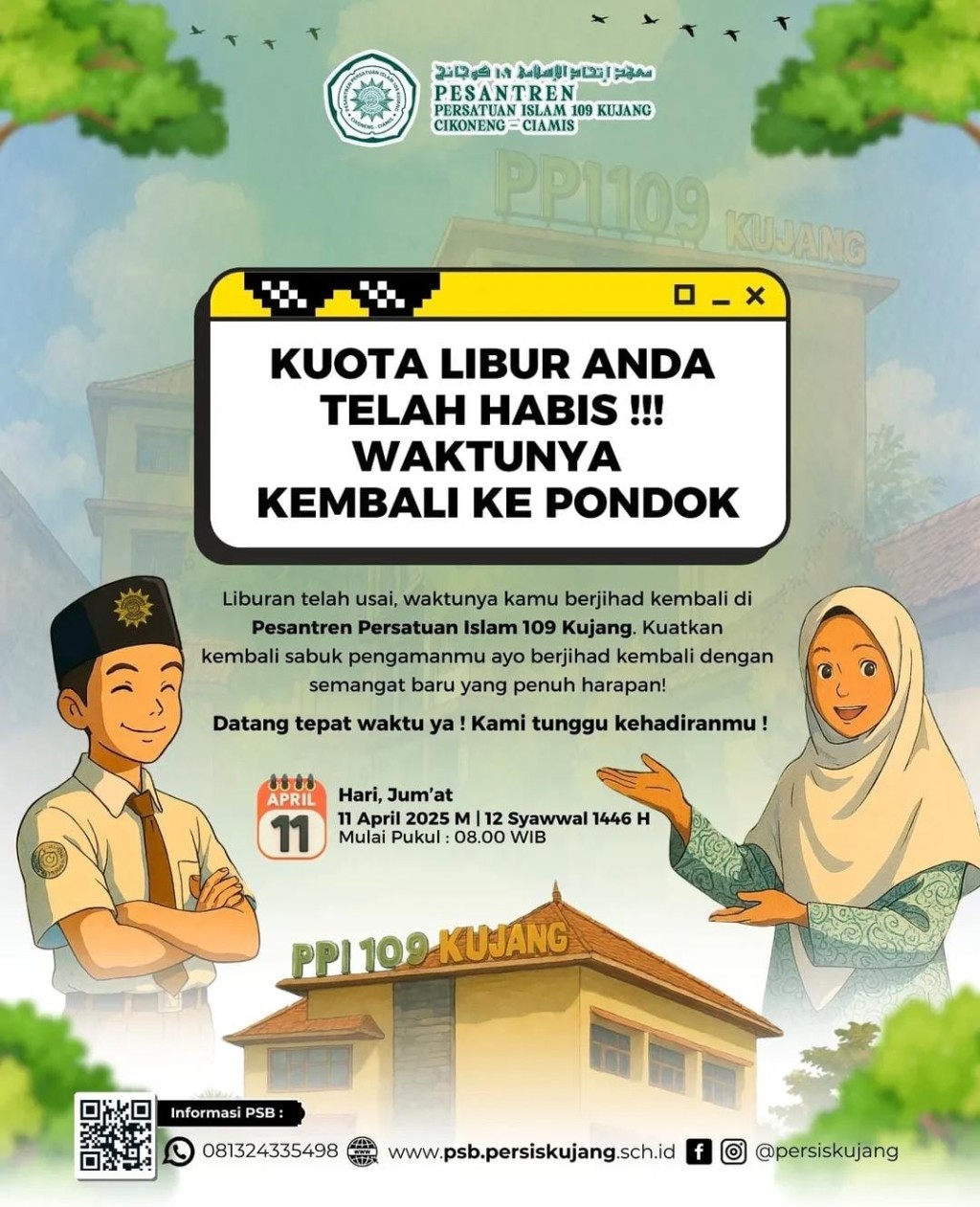 Kembali ke Pesantren: Santri dan Asatidzah Persis 109 Kujang Sambut Aktivitas Pasca Idul Fitri